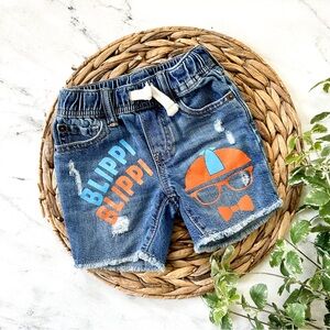 Gap Baby Boy Custom Blippi Denim Cut-Off Shorts with Drawstring
